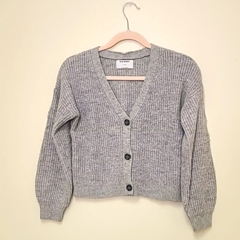 Old Navy Heather Gray Sweater Cardigan